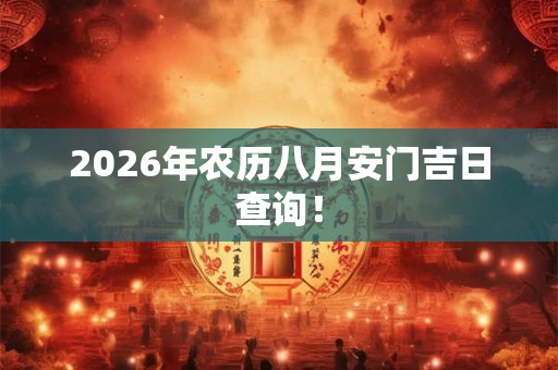 2026年农历八月安门吉日查询！