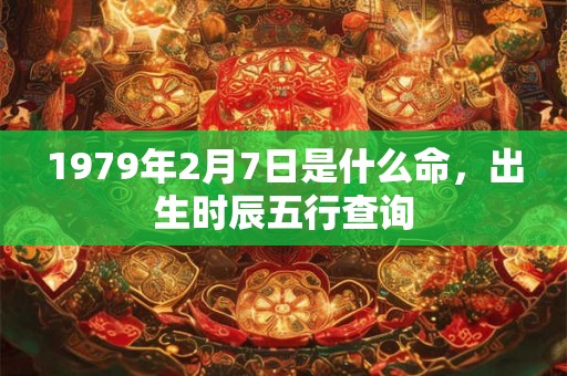 1979年2月7日是什么命，出生时辰五行查询