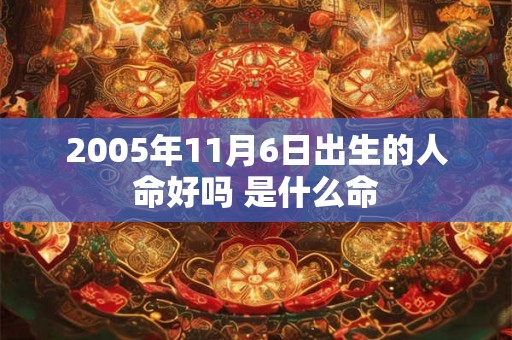 2005年11月6日出生的人命好吗 是什么命
