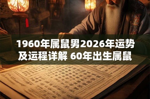 1960年属鼠男2026年运势及运程详解 60年出生属鼠人2026全年每月运势男性