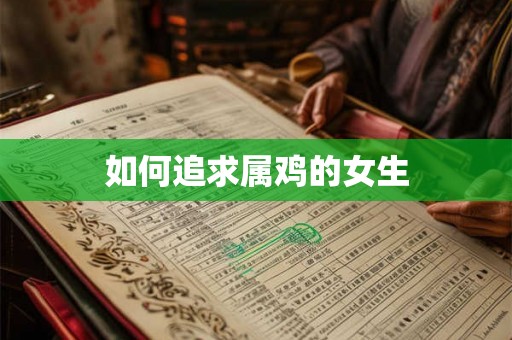 如何追求属鸡的女生