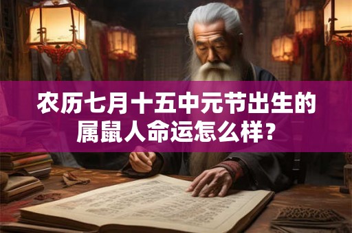 农历七月十五中元节出生的属鼠人命运怎么样？