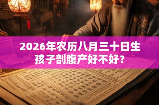 2026年农历八月三十日生孩子剖腹产好不好？