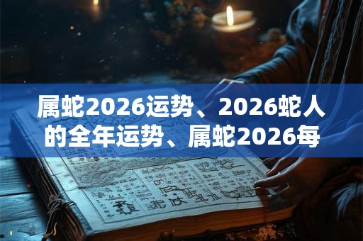 属蛇2026运势、2026蛇人的全年运势、属蛇2026每月运势