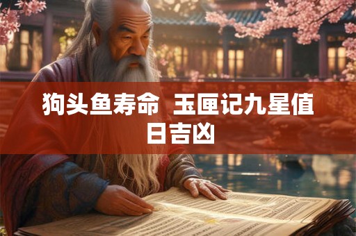狗头鱼寿命  玉匣记九星值日吉凶