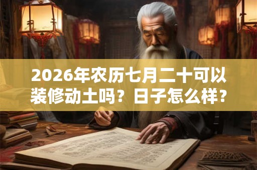 2026年农历七月二十可以装修动土吗？日子怎么样？