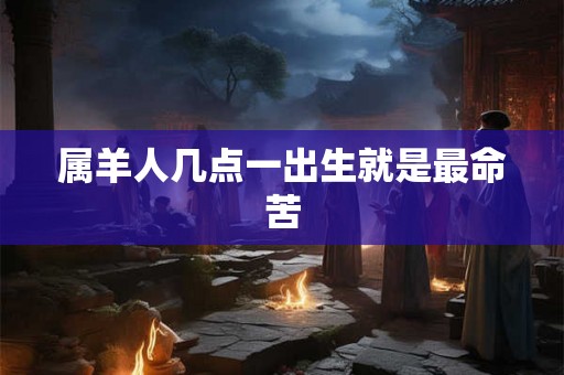属羊人几点一出生就是最命苦