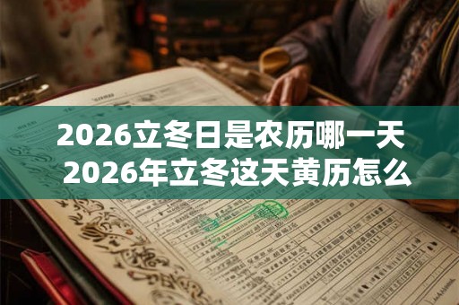2026立冬日是农历哪一天  2026年立冬这天黄历怎么样