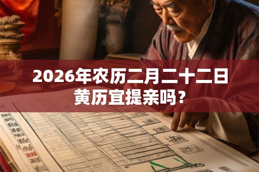 2026年农历二月二十二日黄历宜提亲吗? 2026年农历二月二十二日黄历宜提亲吗?