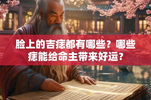 脸上的吉痣都有哪些？哪些痣能给命主带来好运？