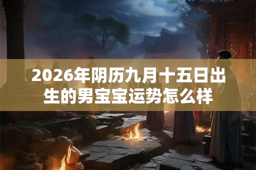 2026年阴历九月十五日出生的男宝宝运势怎么样 2026年阴历九月十五日出生的男宝宝运势怎么样