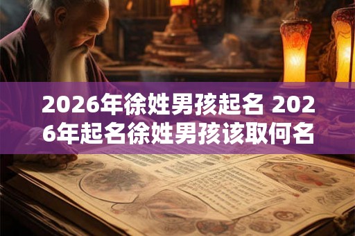 2026年徐姓男孩起名 2026年起名徐姓男孩该取何名