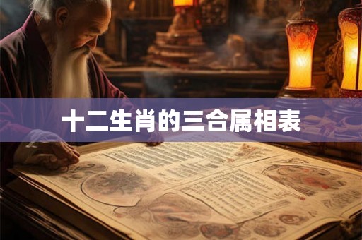 十二生肖的三合属相表
