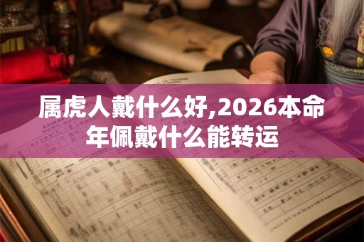 属虎人戴什么好,2026本命年佩戴什么能转运