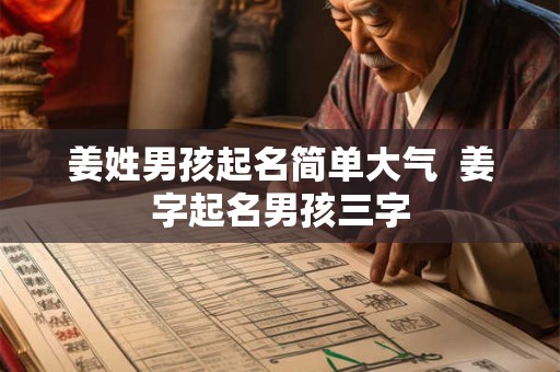 姜姓男孩起名简单大气 姜字起名男孩三字 姜姓男孩起名简单大气 姜字起名男孩三字