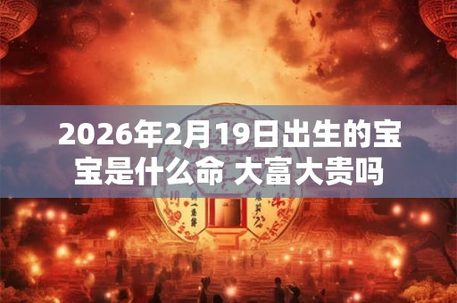 2026年2月19日出生的宝宝是什么命 大富大贵吗