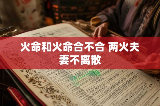 火命和火命合不合 两火夫妻不离散