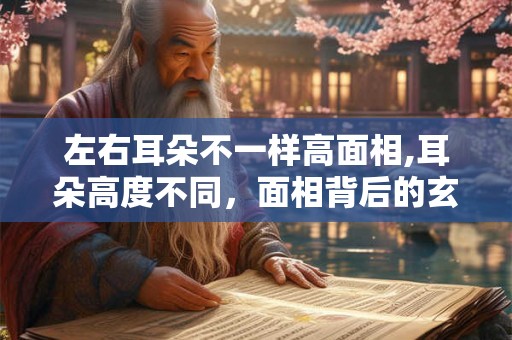 左右耳朵不一样高面相,耳朵高度不同，面相背后的玄机！