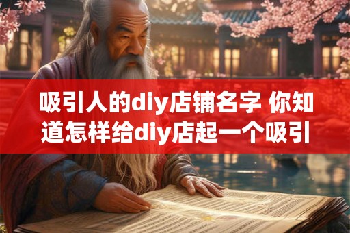 吸引人的diy店铺名字 你知道怎样给diy店起一个吸引人的名字吗