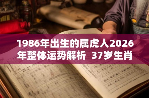1986年出生的属虎人2026年整体运势解析  37岁生肖虎的运程