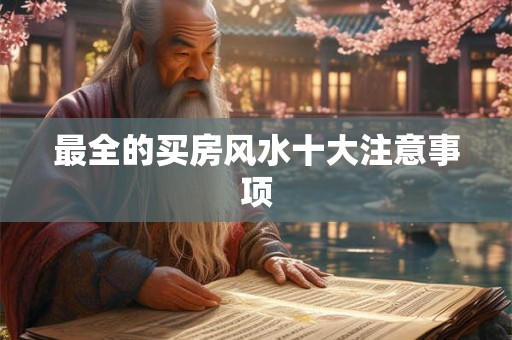 最全的买房风水十大注意事项