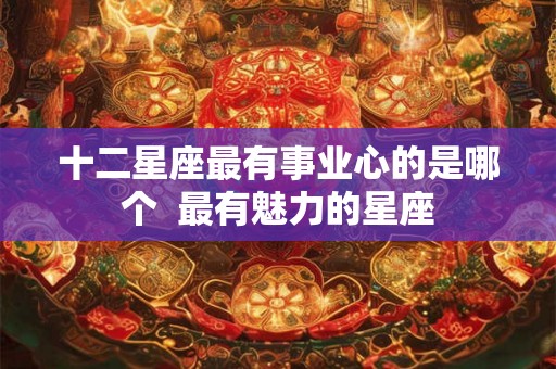 十二星座最有事业心的是哪个 最有魅力的星座 十二星座最有事业心的是哪个 最有魅力的星座