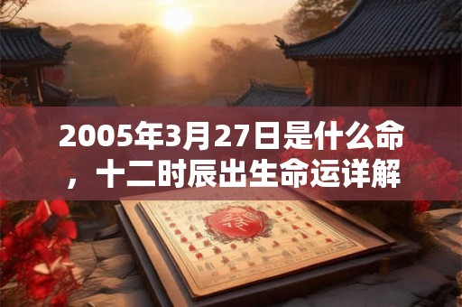 2005年3月27日是什么命，十二时辰出生命运详解