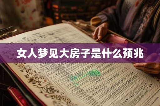 女人梦见大房子是什么预兆 女人梦见大房子是什么预兆