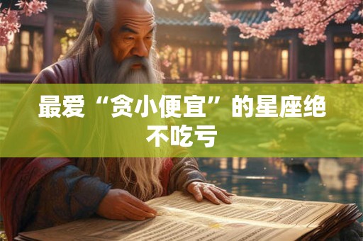 最爱“贪小便宜”的星座绝不吃亏