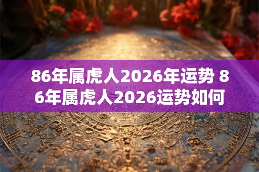 86年属虎人2026年运势 86年属虎人2026运势如何
