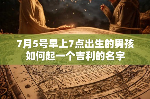 7月5号早上7点出生的男孩如何起一个吉利的名字