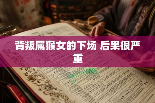 背叛属猴女的下场 后果很严重