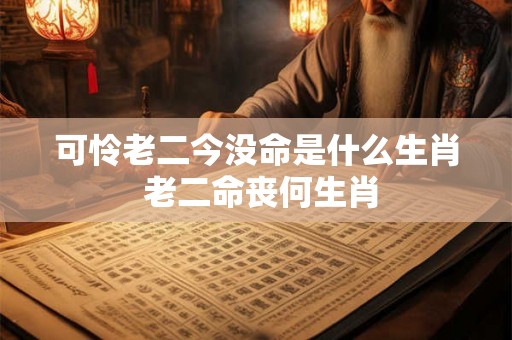 可怜老二今没命是什么生肖 老二命丧何生肖