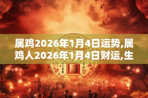 属鸡2026年1月4日运势,属鸡人2026年1月4日财运,生肖鸡2026年1月4日运势