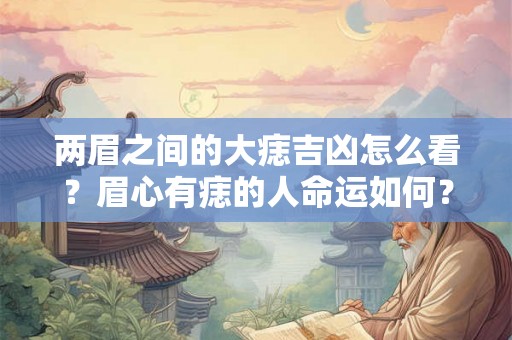 两眉之间的大痣吉凶怎么看？眉心有痣的人命运如何？