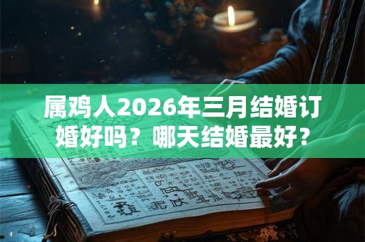 属鸡人2026年三月结婚订婚好吗？哪天结婚最好？