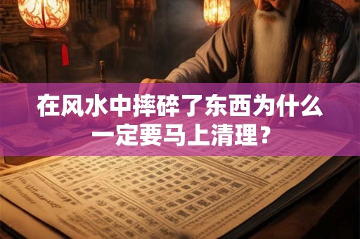 在风水中摔碎了东西为什么一定要马上清理？