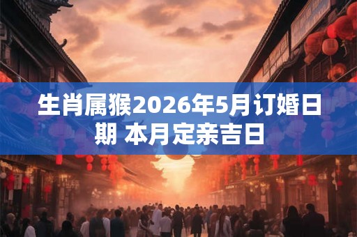 生肖属猴2026年5月订婚日期 本月定亲吉日 生肖属猴2026年5月订婚日期 本月定亲吉日