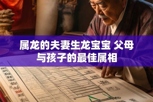 属龙的夫妻生龙宝宝 父母与孩子的最佳属相 属龙的夫妻生龙宝宝 父母与孩子的最佳属相