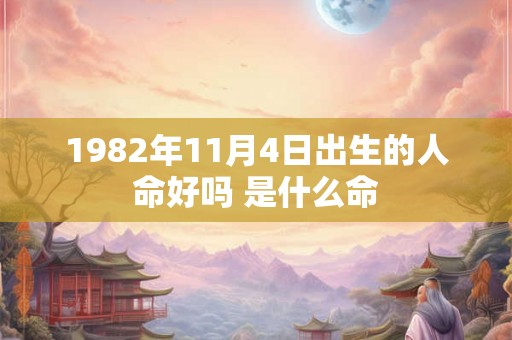 1982年11月4日出生的人命好吗 是什么命