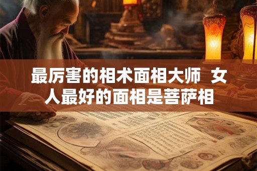最厉害的相术面相大师  女人最好的面相是菩萨相