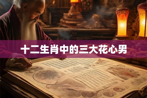 十二生肖中的三大花心男