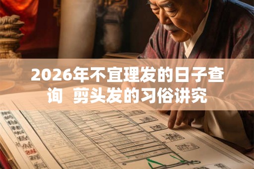 2026年不宜理发的日子查询  剪头发的习俗讲究