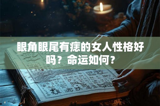 眼角眼尾有痣的女人性格好吗？命运如何？