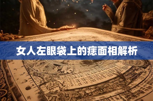 女人左眼袋上的痣面相解析
