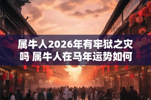 属牛人2026年有牢狱之灾吗 属牛人在马年运势如何