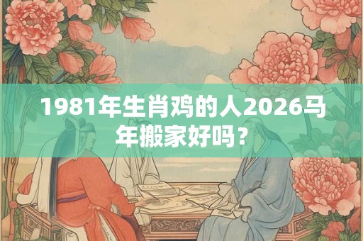 1981年生肖鸡的人2026马年搬家好吗? 1981年生肖鸡的人2026马年搬家好吗?