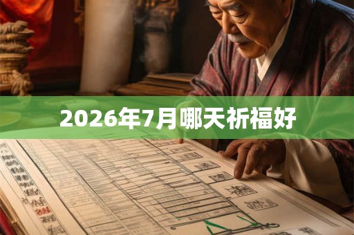 2026年7月哪天祈福好