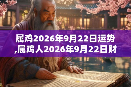 属鸡2026年9月22日运势,属鸡人2026年9月22日财运,生肖鸡2026年9月22日运势