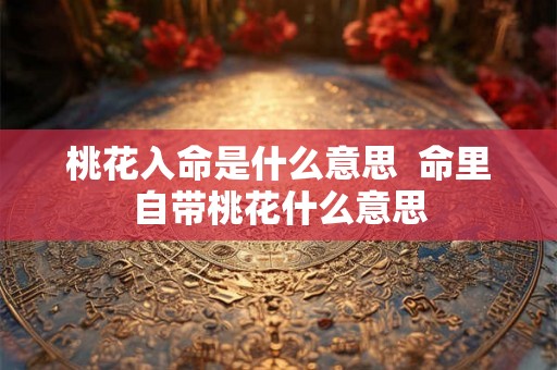 桃花入命是什么意思  命里自带桃花什么意思